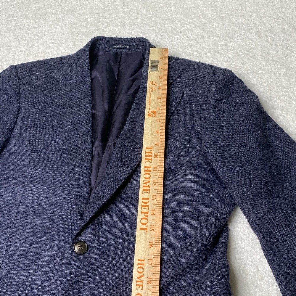 Men Suitsupply Blazer Lazio Single Breasted slim Silk Linen Wool Ethomas size 48 - Picture 4 of 16